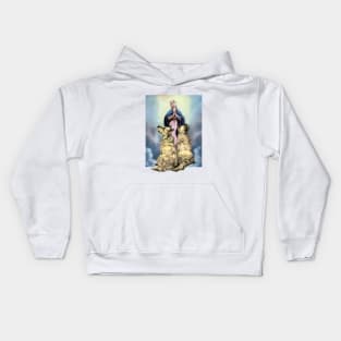 Dogs watch the Mother of Jesus Santa Maria Kids Hoodie